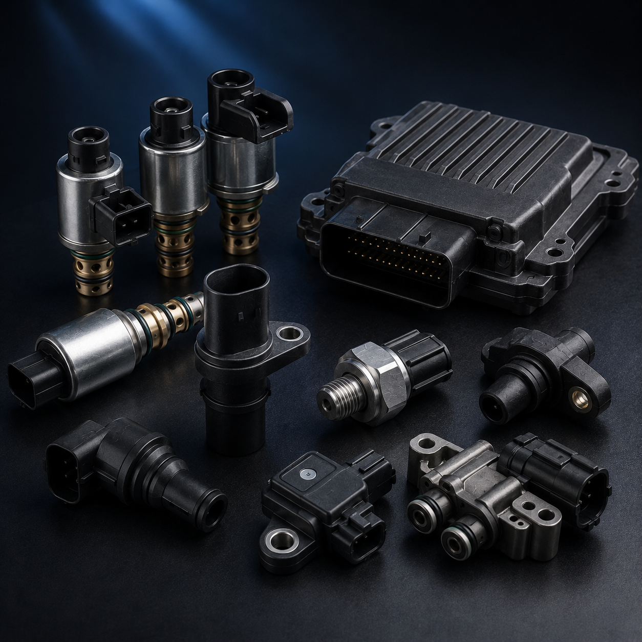 Sensores, solenoides y módulos de control electrónico de transmisión